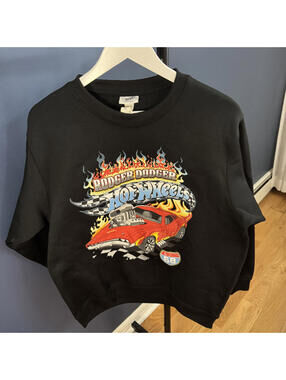 Hot Wheels, Rodger Dodger, Graphic Pullover, Black, Small